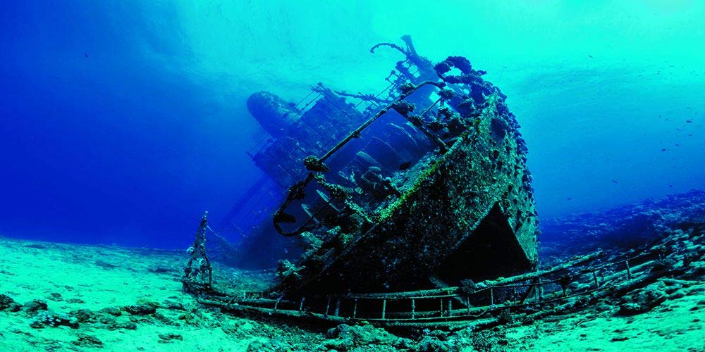 Poster Background Aquarium Shipwreck Large VIP.LINE HD