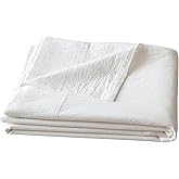 BESTOUCH Queen Flat Sheet 100% Washed Cotton Linen Feel Off White | Linen Textured Bed Top Sheet Only, Lightweight Soft Breathable, Wrinkle-Free, Fade &amp; Stain Resistant, Machine Wash