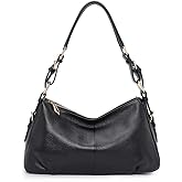 Kattee Soft Leather Hobo Handbags for Women, Genuine Top Handle Bags Vintage Shoulder Purses