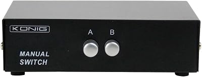 KÖNIG 2 Port VGA Switch Box 3x HD15 Female for 1 Monitor 2 Computers or vice