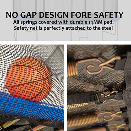 AMGYM 15 FT Trampoline Safety Enclosure Net Combo Bounce Jump for Kids