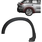 SecosAutoparts Rear Right Wheel Arch Fender Molding Trim Fit for Mazda CX-9 | for 2.5L l4 2016-2023, Replace# TK48-51-W50F TK48-51-W50H TK4851W50F TK4851W50H Passenger Side Fender Plastic Trim