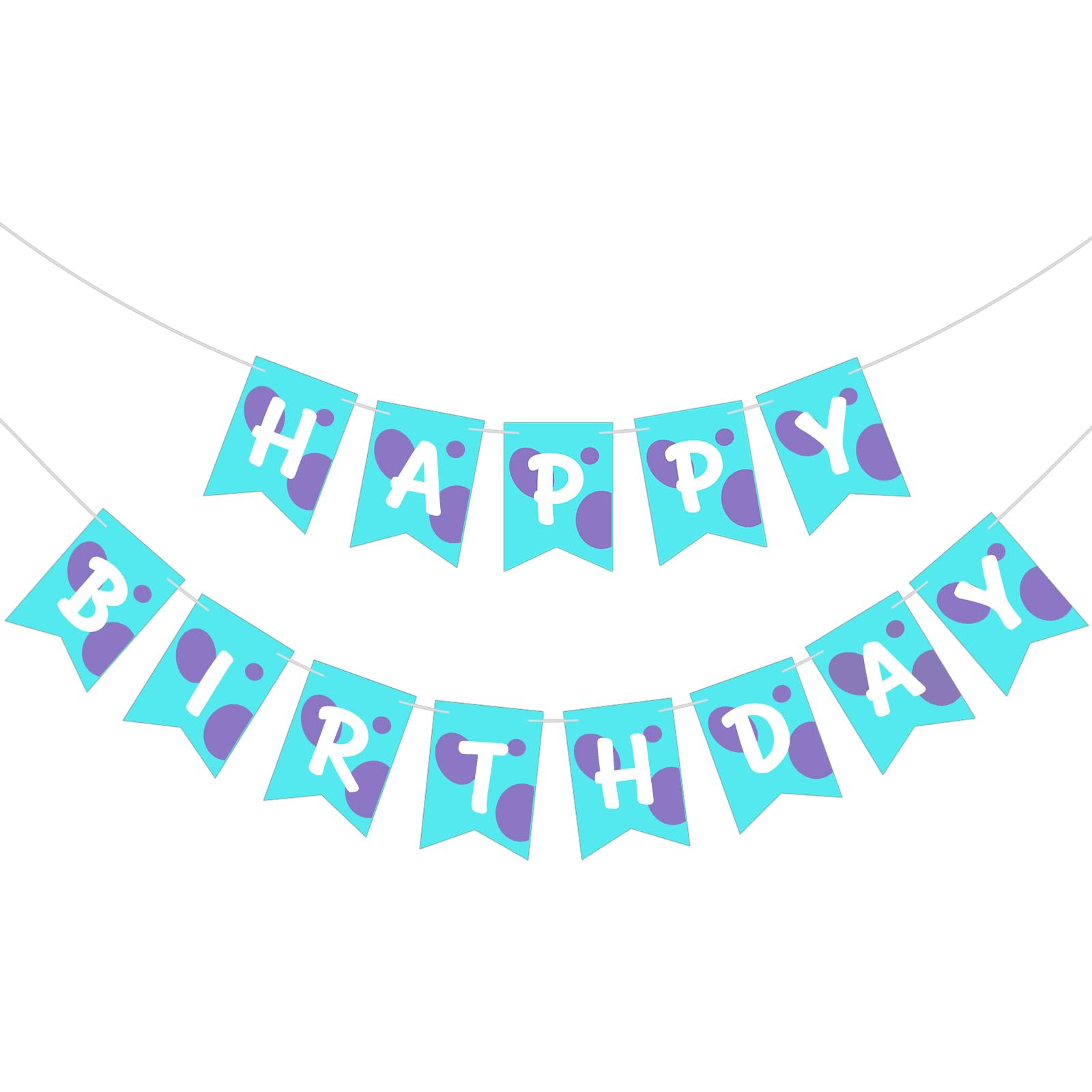Photo 1 of VitalCozy Monster Birthday Party Decoration Cartoon Happy Birthday Pre-strung Banner for Kids Boys Monster Themed Event Party Supplies(Classic Style)