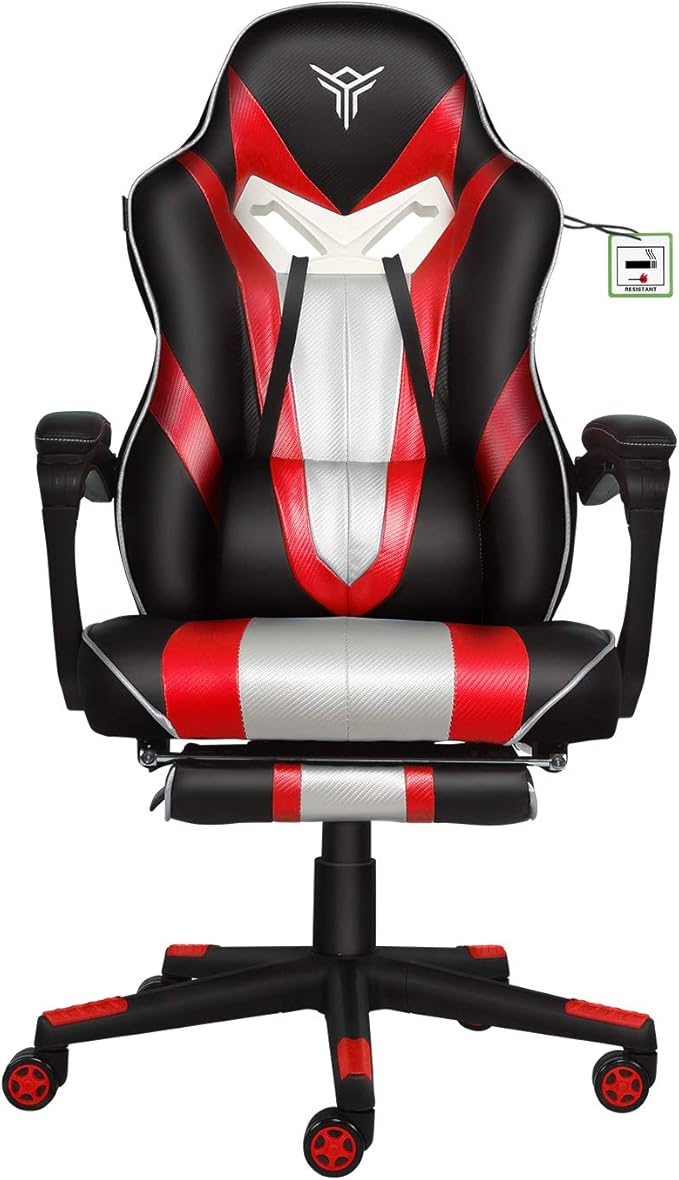 YOURLITEAMZ Ergonomic Racing Gaming Chair with Footrest Comfortable
