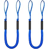 NIUTRIP 5FT Boat Bungee Dock Lines-Heavy Duty Bungee Dock Lines for Boats with Shock Absorbing Boat Rope, Marine Grade Mooring Lines for Secure Docking (2pcs Blue)