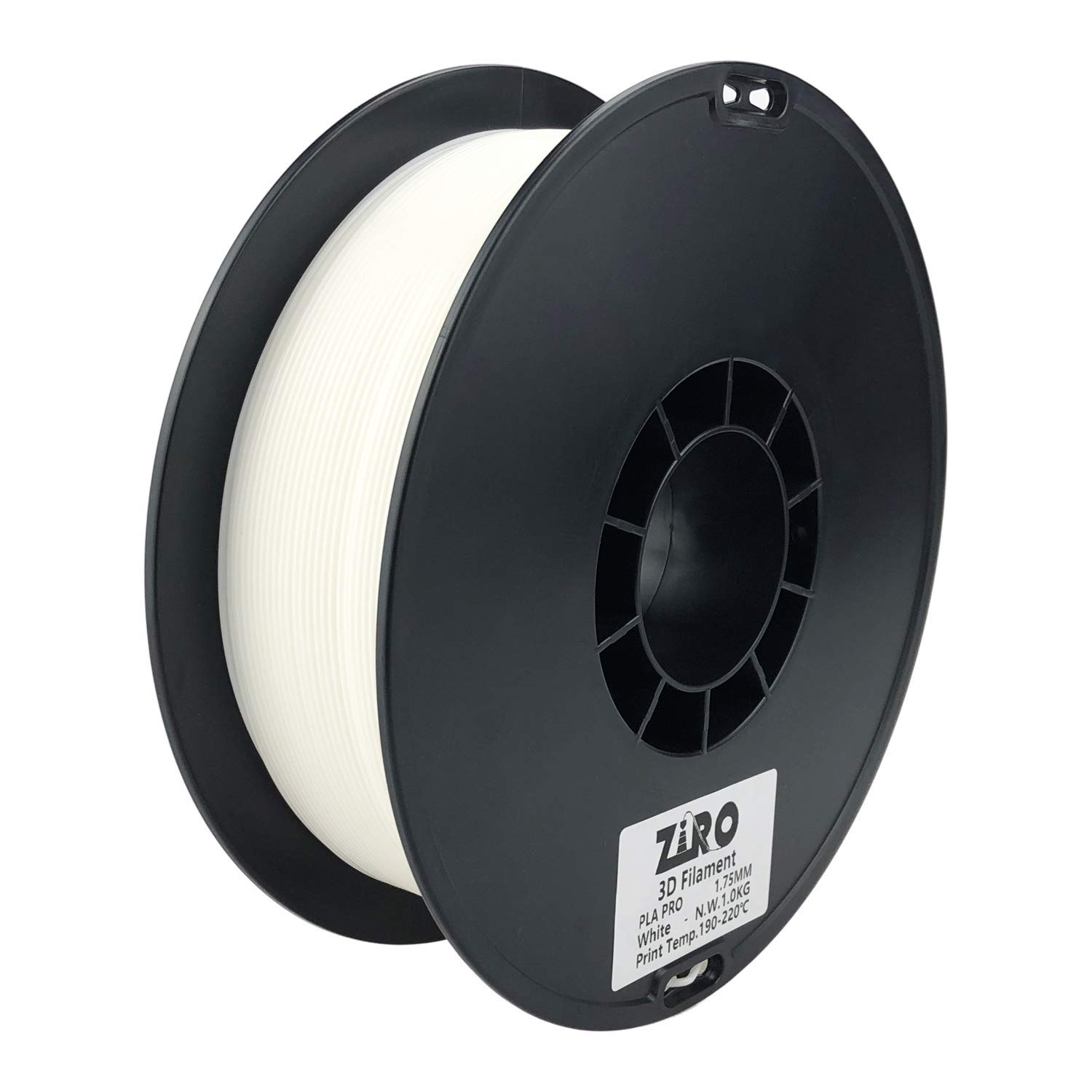 ZIRO PLA Filament 1.75mm, 3D Printer Filament PLA PRO Basic Color Series 1.75MM 1KG(2.2lbs), Dimensional Accuracy +/- 0.03mm, White - Image 4