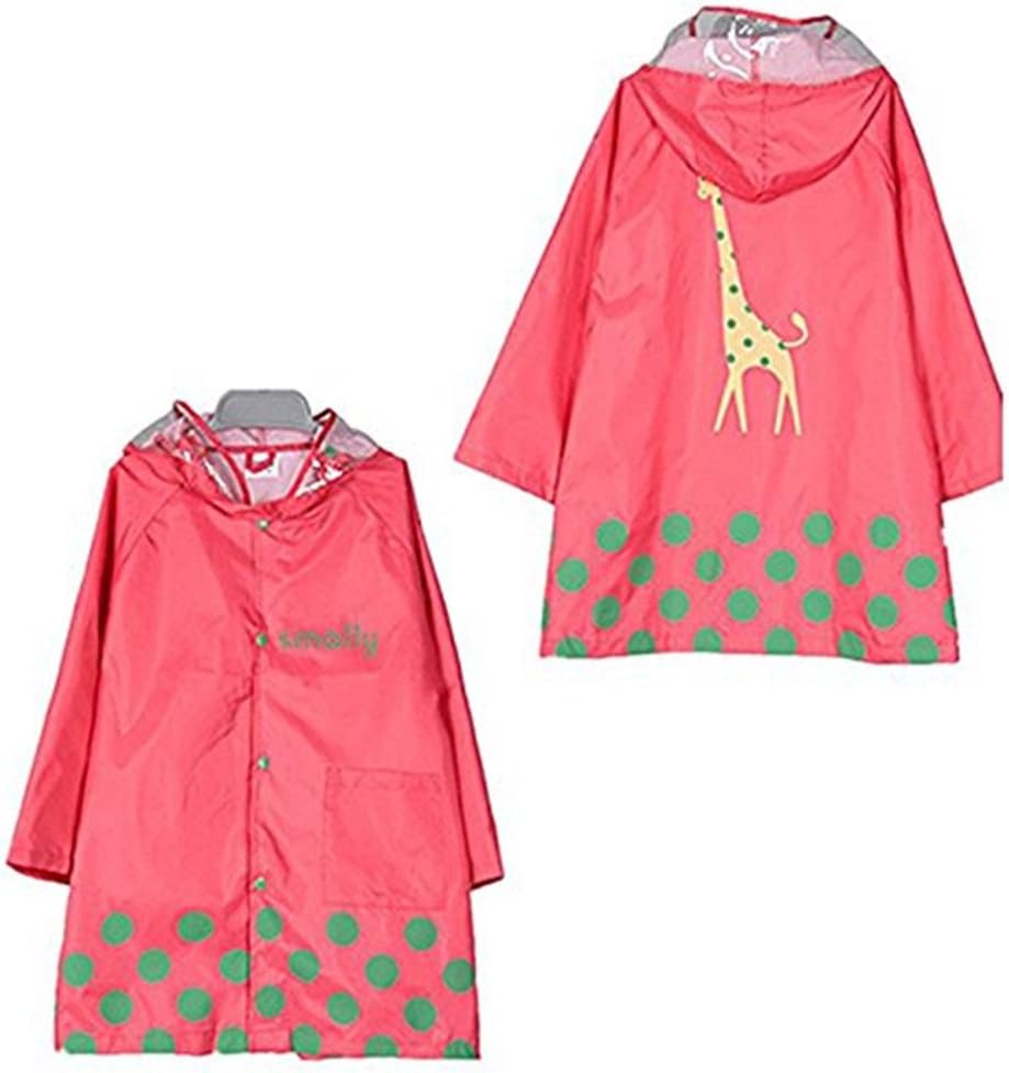 TopRen Kid Rain Coat, Cartoon Children Waterproof Raincoat, Lightweight for Ages 3-12 Years Old Girls and Boys 4 Size