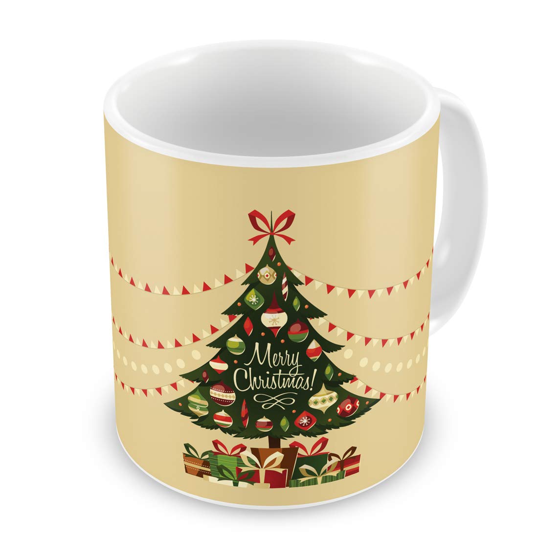 Buy Indigifts Christmas Mugs Merry Christmas Printed Cream Coffee