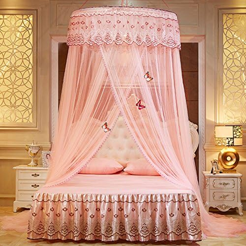 ODIUHEOHF Mosquito Bed net | Large Screen Netting Bed Canopy Circular Curtain | Keeps Away Insects & Flies | Home & Travel-Jade 200x200cm(79x79inch)