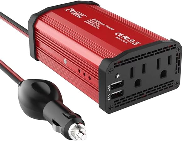 Amazon Foval 300w カーインバーター インバーター Acコンセント Dc12vをac100vに変換 車載充電器 シガーソケット インバーター コンバーター 車 バイク