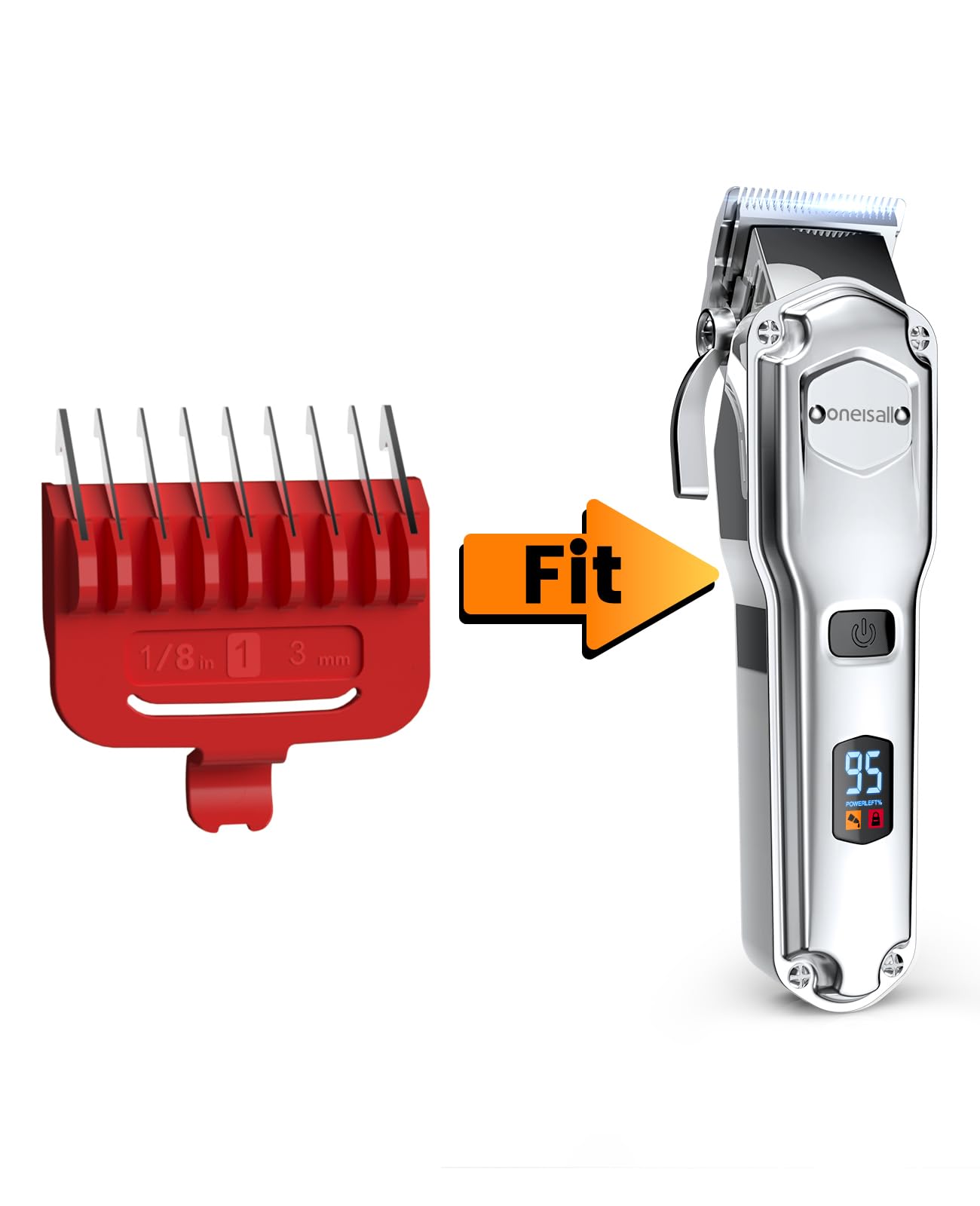 oneisall 3mm red Metal Combs for Dog Clippers