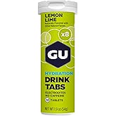 GU Energy Hydration Electrolyte Drink Tablets, 8-Count(96 Servings), Lemon Lime