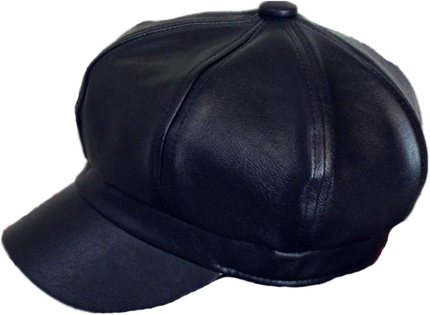 burgundy leather cap