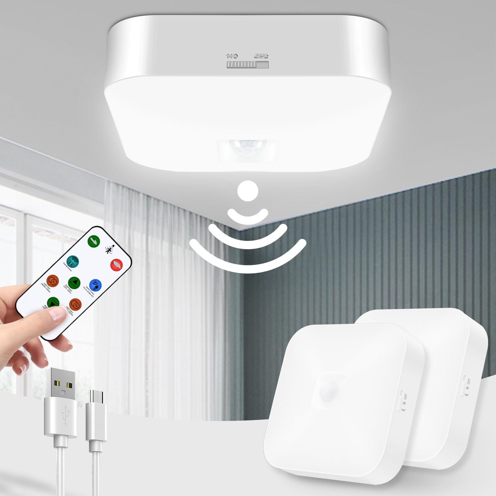 Motion Sensor Rechargeable Ceiling Light