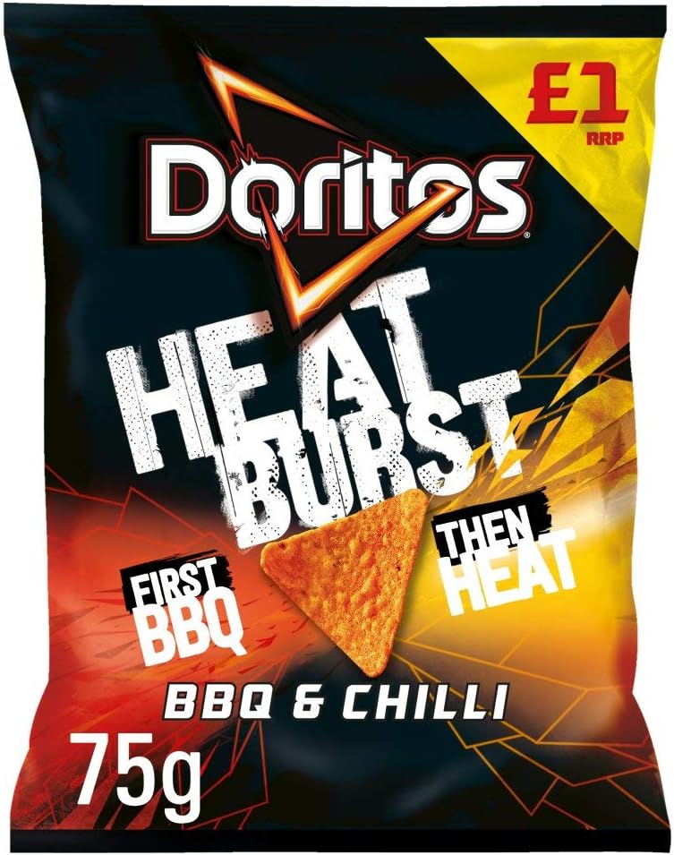 Doritos Heatburst BBQ Chilli Tortilla Chips 75g x 12