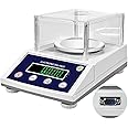 Hochice High Precision Lab Gram Counting Scale Scientific Analytical Laboratory Balance Digital Electronic Scale Jewelry Scales 1000gx0.01g Accurate with RS232 Port&Windshield
