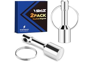 VSKIZ Keychain Magnet for Testing Brass, Pocket Magnet Key Chain with Strong Magnetic Rare Earth Key Holders for Jewelry, Precious Metal Verifier for Gold & Silver Test -2 Pack