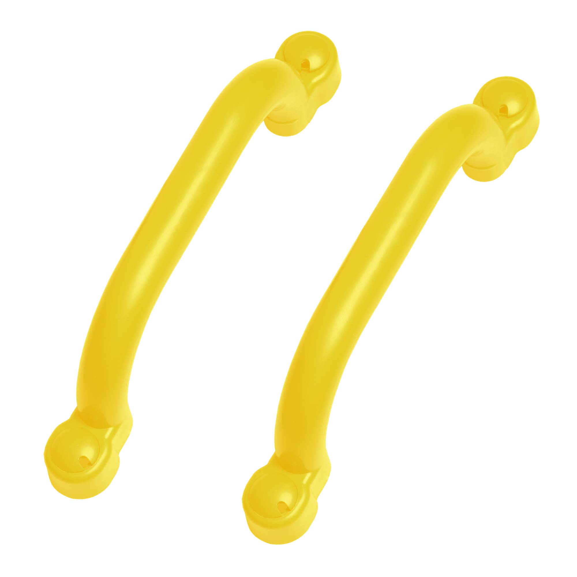 Playground Safety Handles - Outdoor Yellow Grab Handle Bars, Plastic Tree House or Playhouse Accessories, Backyard Playset Equipment Replacement Safety Parts for Monkey Bars, Jungle Gym, and More