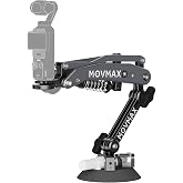 Movmax Blade Arm for DJI Pocket 4/3,insta360/Gopro Hero, Suction Cup Camera Mount with 1/4 Screw, DJI Osmo Pocket 3 Accessories Car Mount
