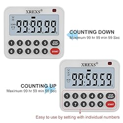 XREXS Digital Kitchen Timer Magnetic Countdown Up