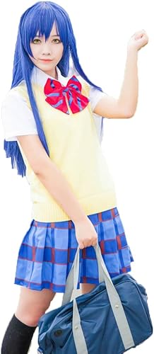 Amazon Cai Hong セーラー服 学院女子制服 夏制服 コスプレ衣装 コスチューム イベント 変身 変装 コス アニメ キャラクター L フルセット 赤いリボン コスプレ 仮装 通販
