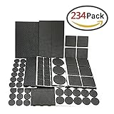 Homder 234 PCS Lightweight Reduced Non Slip Furniture Pads Heavy Duty Adhesive-Best Chair Leg Covers Feet ALL SIZES - Protect Your Hardwood & Laminate Flooring