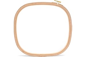 Maker Susan X-Large (12.4" X 12.4") Beech Wood Square Embroidery Hoop, Cross Stitch Hoop and Frame, Punch Needle Hoop, Quilting Hoop, Suitable for Embroidery, Craft Sewing (X-Large)