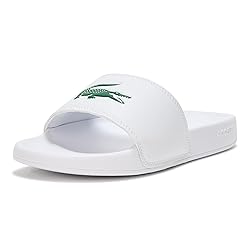 Lacoste Women's Serve Slide, White Croc, 9
