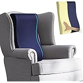 HAVARGO 2-in-1 Neck Pillow Lumbar Support Pillow for Recliner Couch& Glider Chair - High Resilient Foam Ergonomic Back Support for High-Back Rocking Chairs, Glider Rocker Replacement Cushions Navy M