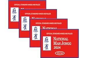 AVVMMKR Mahjong Cards 2024 - Large Size Official Mah Jongg Cards for Easy Reading & Quick Reference - Perfect for American Mahjong Sets, Tournaments & Home Games (Red)