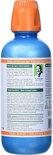THERABREATH DENTIST RECOMMENDED FRESH BREATH ORAL RINSE – ICY MINT FLAVOR, 16 FL OZ