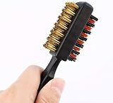 FINGER TEN Golf Club Brush Dual Sided Nylon Wire Bristles 2 Pack view 7