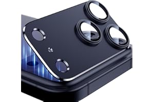 Esanik Upgrade 2 Pack for iPhone 17 Pro Camera Lens Protector, Aluminum Alloy Metal matte Case Tempered Glass Camera Screen Cover, Scratch Resistant Case Friendly (Blue)