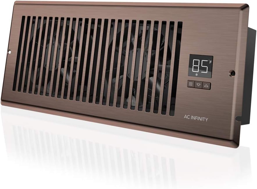 AC Infinity AIRTAP T4, Quiet Register Booster Fan with