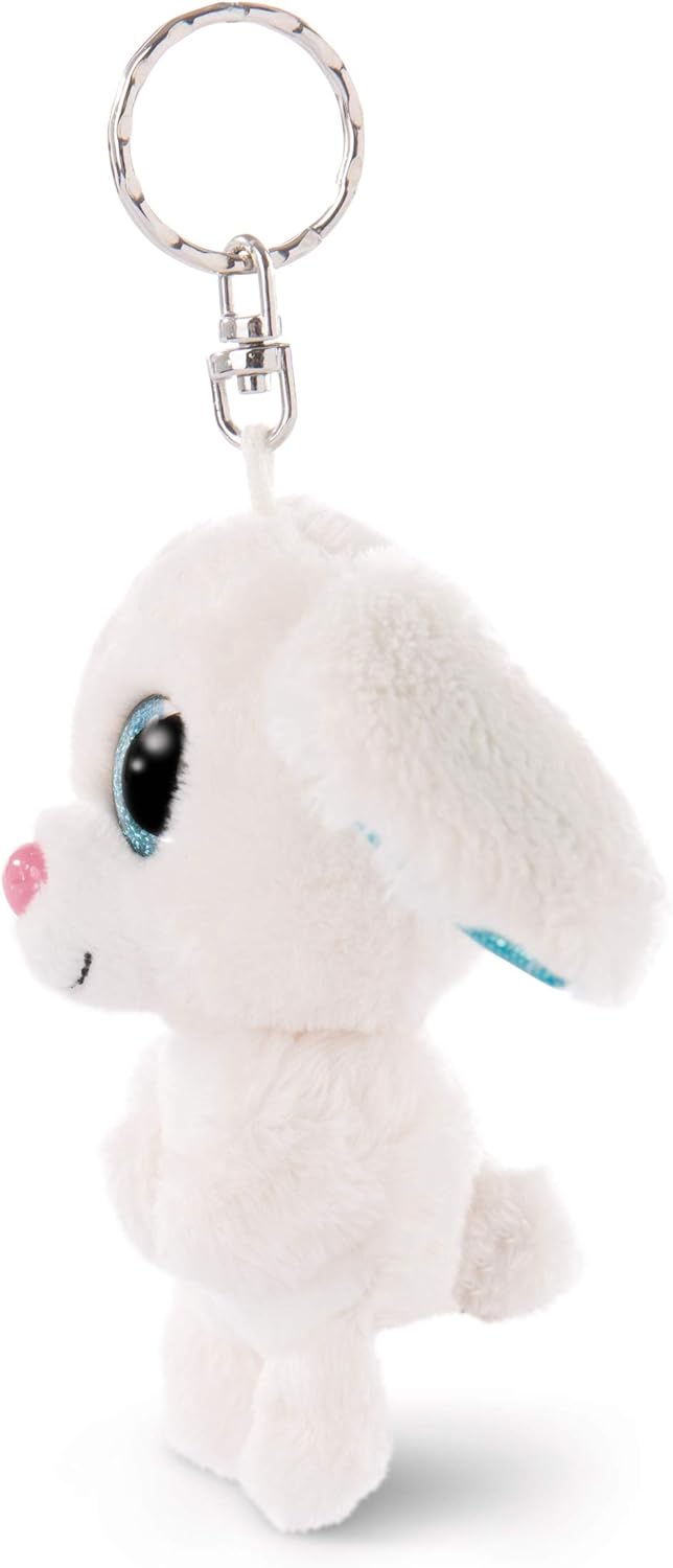 NICI GLUBSCHIS cuddly soft toy Rabbit Wolli-Dot with keyring, sweet keeholder, 9cm, Blue, White, XL - Image 4