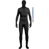 Full Bodysuit Include Zipper Helper Unisex Spandex Stretch Adult Costume Zentai Disappearing Man Body Suit
