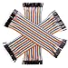 kuman 120pcs Breadboard Jumper Wires for Arduino Raspberry Pi 3 40pin Male to Female, 40pin Male to Male, 40pin Female to Female Ribbon Cables Kit Multicolored Pack K45