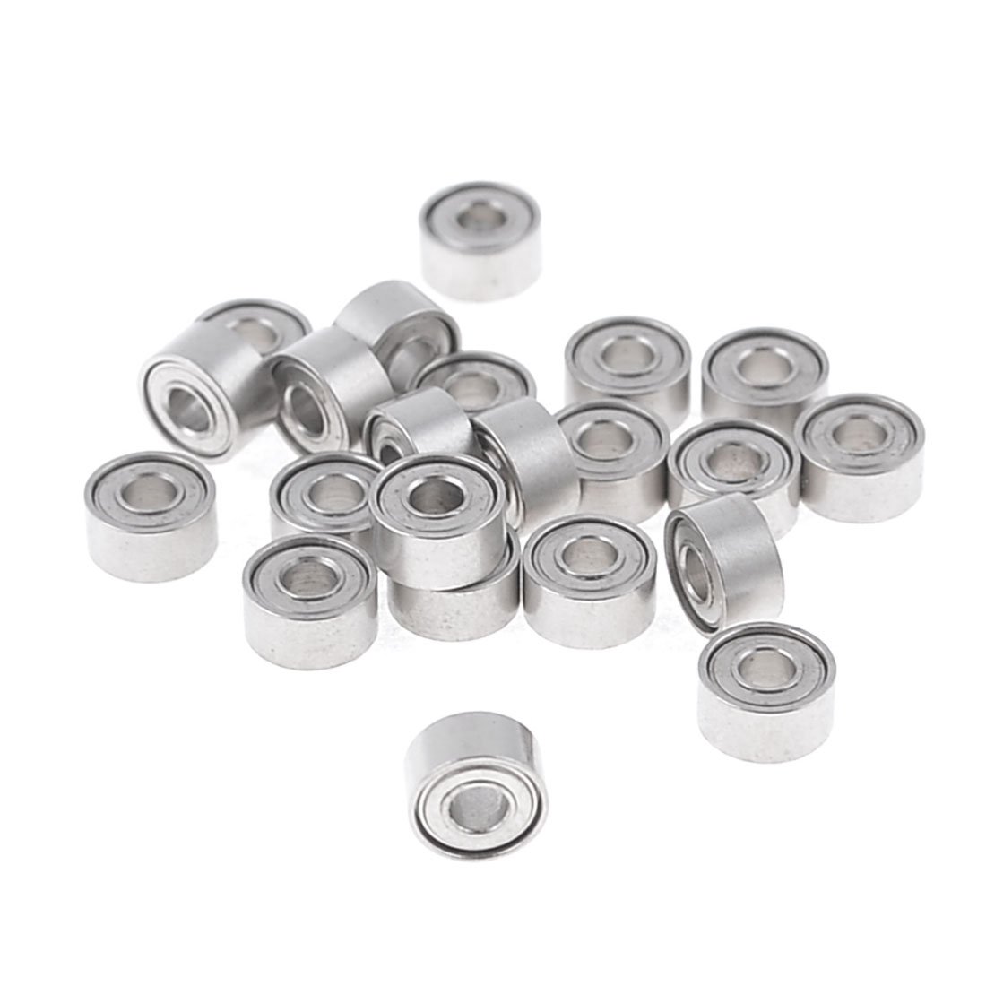Sourcingmap 20 Pcs Stainless Steel Sealed Deep Groove Ball Bearing 2mm Inner Dia