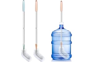 DOMUEN Water Bottle Cleaning Brush, 2 Pack 28inch Bendable Water Bottle Brush Long Nylon Bristles with Stainless Steel Handle for 3 Gallon and 5 Gallon Water Bucket