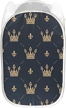 Cestas de lavandería Hermoso arte creativo Crown Queen Cesto de