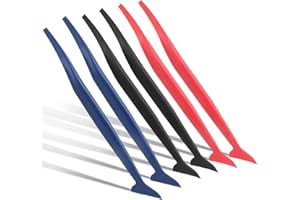 Bewudy 6 Pcs Car Micro Squeegee Curves Slot Tint Tool Set, 3 in 1 Vinyl Car Wrapping Flexible Micro Squeegee, with Different Hardness for Installing Vehicle Wraps and Auto Stickers(6 Pcs)