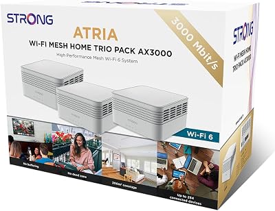 STRONG AX3000 Mesh Wi-Fi 6 System 3 Pack 3600 sqft 254 Devices 3 Gigabit Ports