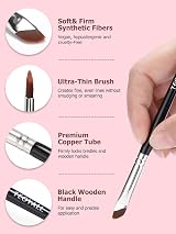 TEOYALL Eyeliner Brushes Set 4 pcs Ultra Thin Angled Flat Point Precision view 3