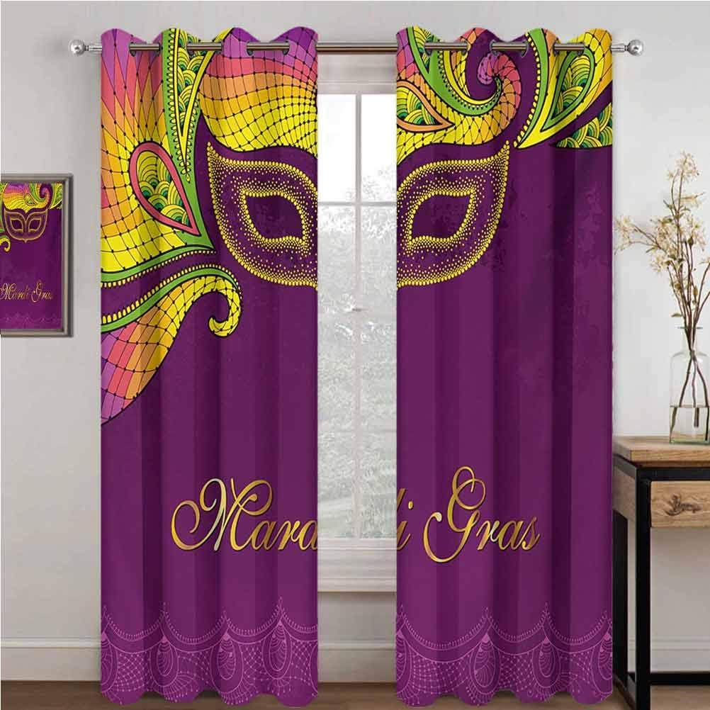 Mardi Gras Shading Insulated Curtain Colorful Lace Style ...