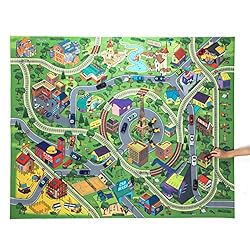 PREXTEX Toddler Playmat - Car Rug Play Mat with 25