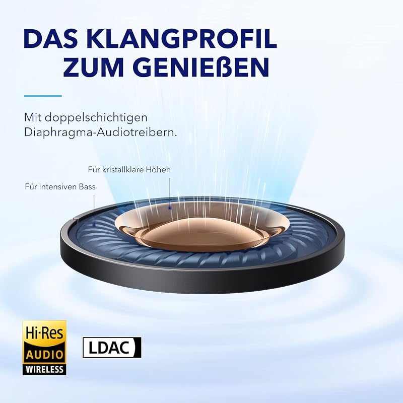 by Anker Space A40 Kabellose Earbuds, 50h Akku, Schwarz