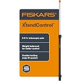 Fiskars XtendControl 3-6 Ft Extension Pole, Durable Aluminum Construction | Compatible with XtendControl Snap-Fit Components for Garden &amp; Yard Tools