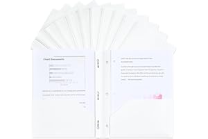 XRUNMIX Two-Pocket-Folders with 3 Prongs, Letter Size Plastic Folders with Pockets and Prongs, Poly Plastic Folders for Office & School. 6 Pastel Colors (White Color -12 Packs)