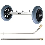 Hourleey Pressure Washer Undercarriage Cleaner, 16 Inch Power Washer Surface Cleaner, Undercarriage Water Car Broom Attachment with Extension Wand, 4000 PSI