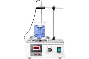 JETMILAI Magnetic Stirrer Hot Plate Magnet Stirrer Magnetic Mixer Magnetic Stirring Mixer with Digital Temperature Display,Speed Adjusting,Hotplate and Magnetic Stirrer Bar(110V 200W 2000RPM 1000ML)